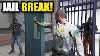 HOW TO BREAK SOMEONE OUT OF JAIL POLICE STATION HEIST  GTA 5 THUG LIFE 550 [upl. by Akirdnwahs]