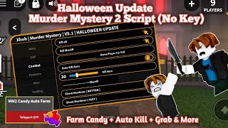 Halloween Update Murder Mystery 2 Script  Auto Farm Candy amp More  MM2 Script Pastebin No Key [upl. by Rivalee]