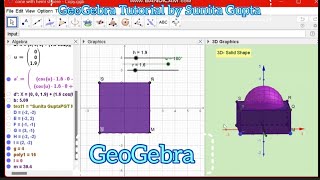 GeoGebra Tutorial ll How to make Cube and Hemisphere [upl. by Adella]