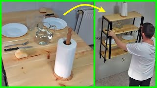 Como hacer Mesa plegable planos y medidas  Mesa abatible en estantería y estantes DIY [upl. by Fridlund375]