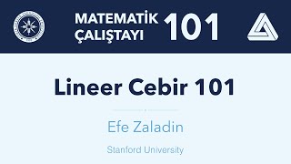 Lineer Cebir 101  Ahmet Efe Zaladin [upl. by Codding405]