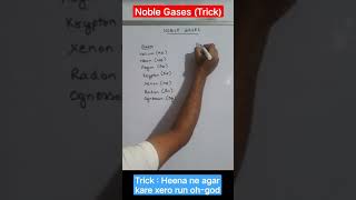 Noble Gases  नोबल गैस  Trick to learn the names of all noble gases shorts [upl. by Francisca718]