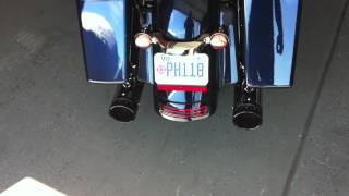 2012 Street Glide VampH Dresser Duals 4inch Rineharts Drive By [upl. by Ariahs135]