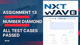 Assignment 13  Number Diamond  NXTWAVE  CCBP  Python  beginners guide  DIAMOND SERIES [upl. by Sregor]