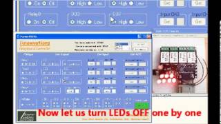 Driving LEDs through RS232 Serial Port IO [upl. by Ahtennek]