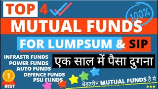 Top 4 Mutual Fund SIP Plans  5 Best Mutual Funds High Return Mutual Funds  Best Mutual Funds 2024 [upl. by Innaig]