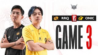 RRQ vs ONIC  Regular Season WEEK 5 DAY 1  GAME 3  MPLIDS11 [upl. by Maressa]