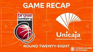 Highlights Brose Bamberg  Unicaja Malaga [upl. by Grefer]