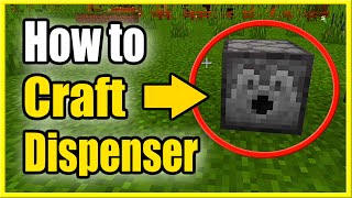 How to Make a Dispenser in Minecraft Survival Mode Recipe Tutorial [upl. by Herzel]