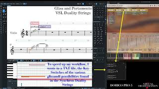 DORICO PRO 5  Portamento and Gliss  VSL Synchron Duality Strings [upl. by Seymour]