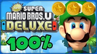 New Super Mario Bros U Deluxe 💚 33 Waterspout Sprint 💚 100 All Star Coins [upl. by Votaw709]