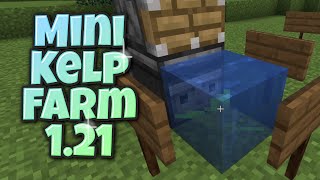 Easy Mini Kelp Farm 121 Java minecraft [upl. by Enttirb]