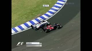 Interlagos 2006 F1 GP Heidfeld Liuzzi AI Upscaled [upl. by Eiboh379]