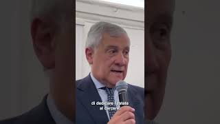 TAJANI quotABBIAMO DECISO DI DEDICARE LESTATE AL CARCERE VISITEREMO GLI ISTITUTI PENITENZIARIquot [upl. by Ternan]