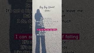 Big Big World song lyrics  Emilia [upl. by Krahmer]