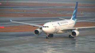 Garuda Indonesia Airbus A330200 Landing at Nagoya [upl. by Ereveneug]