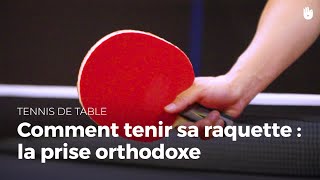 Comment tenir votre raquette  la prise orthodoxe  Tennis de Table [upl. by Nutter]