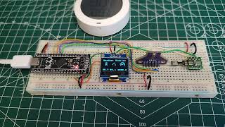 Pyboard  Weather Station with AHT15 Hygrometer Sensor and SPL06007 SPI Barometer Sensor [upl. by Mclaughlin]