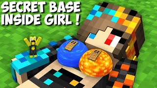 Which SECRET BASE INSIDE THE GIRL WILL YOU CHOOSE in Minecraft  LAVA vs WATER BASE [upl. by Kurland]