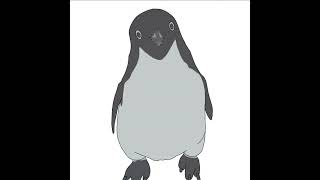 Adelie penguin speed paint [upl. by Erodaeht]