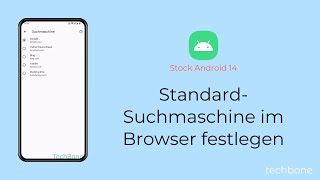 StandardSuchmaschine im Browser festlegen Android 14 [upl. by Enillebyam]