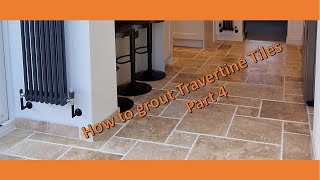 How to Grout and Seal Travertine Tiles for beginners  Part 4 Sealing your Tiles  finish like a pro [upl. by Linnet]