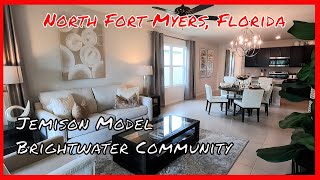 Homes for sale North Fort Myers Florida Brightwater Community Jemison  Express Homes Model [upl. by Goldia345]