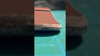 Beveling the Edges of a Wallet leather leathercraft leatherwork [upl. by Ayal659]