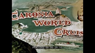 CUNARD LINES RMS CARONIA WORLD CRUISE PROMOTIONAL FILM 1950s 71302 [upl. by Carmon]