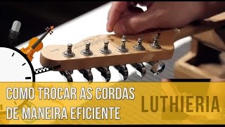 Como trocar as cordas da guitarra como um profissional  Dica Do Minuto 140 [upl. by Akinirt668]