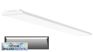 VEVOR 4FT LED Wraparound Light 40W 4500LM Flush Mount LED Shop Light Review [upl. by Esinev55]