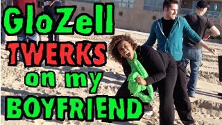 GLOZELL TWERKS ON MY BOYFRIEND  Vlogmas Day 10 [upl. by Atinauq440]