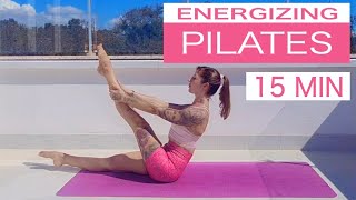 15 MIN ENERGIZING PILATES ♡ FullBody WorkOut no talking Circuit w 3010 Timer [upl. by Anayaran928]