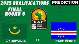 Mauritania vs Cape Verde Live Stream CAF Africa Nations Cup 2025 Qualifiers [upl. by Robbin]