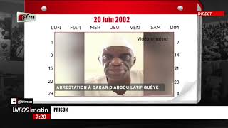 1 JOUR AU SENEGAL  20 Juin 2002  Arrestation à Dakar dAbdou Latif Guèye fondateur de lONG Jamra [upl. by Nelan]