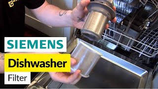 How to replace the dishwasher filter on a Siemens dishwasher [upl. by Juan713]