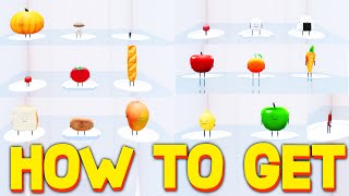 HOW TO GET ALL FOOD SKINS LOCATIONS in SECRET STAYCATION ROBLOX [upl. by Venita]