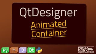 QtDesigner Animate Containers with the Expander Plugin [upl. by Norword575]