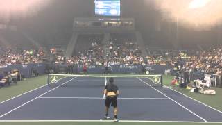 Thiem Fires in a Decent Kick Serve Lopez Is All Over It [upl. by Connor]