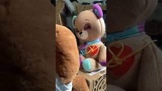 Thready Bear amp Furreal Cubby Bear Interactive Teddy Bears Conversation funny cute short [upl. by Neelloc]