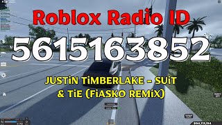 JUSTiN TiMBERLAKE  SUiT amp TiE FiASKO REMiX Roblox Code [upl. by Aihseyn]