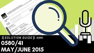 058041 MayJune 2015 Marking Scheme MS Audio Voiceover [upl. by Adlen]