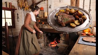 Cooking Up a Fall Feast from 1808 Real Historic Recipes ASMR [upl. by Iliram]