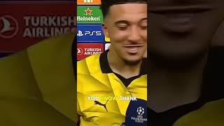 🍻Jamie Carragher’s drunk interview with Jadon Sancho 🤣 fypシ football sancho interview [upl. by Shevlo]