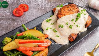 Chicken Steak with White Sauce Recipe by SooperChef [upl. by Itaws218]