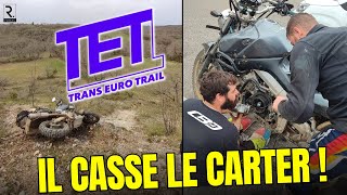 TET CAHORS  IL CASSE LE CARTER AU MILIEUX DE RIEN  600 TRANSALP [upl. by Atinas222]