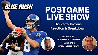 Giants vs Browns Week 3 Postgame Live Show  Daniel Jones gets 1st win of the season reaction [upl. by Gignac]