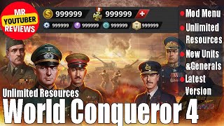 World Conqueror 4 Mod Apk  Mod Menu  Latest Version  Unlimited Resources [upl. by Ahcsim]