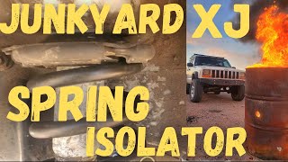 Junkyard lift spring isolator  thunderbird coils on an xj [upl. by Nalrah]