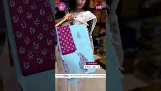 Handblock printed south cotton saree with blouse [upl. by Brendin]